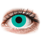 CRAZY LENS - Solid Turquoise - dnevne leče z dioptrijo (2 leči)