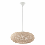 Eglo Campilo visilica/1 e27 1x60w, bela plastika/bež tekstil