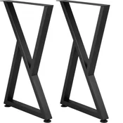VEVOR Noge mize v obliki črke Z 711x457 cm črne barve