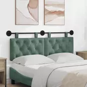 Držeće uzglavlje Zidne Morska zelena 150 x 55 x 7 cm Baršun - zelena boja mora 140 cm bez LED