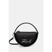 Karl Lagerfeld Ročna torbica NANO  črna / srebrna
