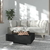 Stolic za kavu crni 85 x 55 x 31 cm od konstruiranog drva