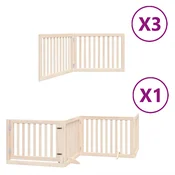 vidaXL vidaXL Ograda za pse z vrati zložljiva 10 panelov 800 cm topolovina, (5000136033)