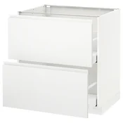 METOD / MAXIMERA Pod.ormaric, 2fronta/2vis.fioke, bela/Voxtorp matirano bela, 80x60 cm