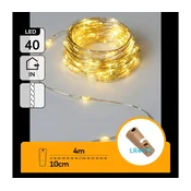 Aigostar - LED dekorativni niz sa cepom za bocu 40xLED/3xLR44 4m topla bela