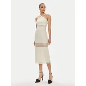Patrizia Pepe Poletna obleka 2A2729/A268-W362 Écru Slim Fit