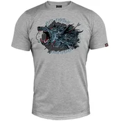 011Shop Muška majica kratkih rukava Keep Fighting - Nema predaje, Svetlosiva