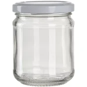 Kozarci za vlaganje Gastro 390 ml, bel navojni pokrov, komplet 6 kos