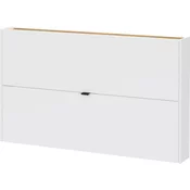 Bela preklopna stenska omarica za čevlje v hrastovem dekorju 140x83x18 cm Ameca – Germania