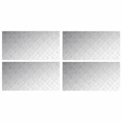 Vidaxl Stopnice Pravokotna 4 szt. srebrna 100 x 50 cm Aluminij