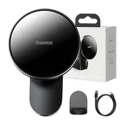 BASEUS Baseus Big Energy auto držac s bežicnim punjacem 15W za Iphone 12 / Iphone 13 (crni)