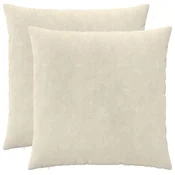 vidaXL Prevleka za blazino 2 pcs HEERLEN Krem 60 x 60 cm Mikrofibra