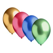 Napihljiv balon, mešanica kovinskih barv O25cm `M` [10 kosov]