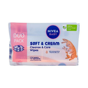NIVEA BABY Soft & Cream djecje nježne vlažne maramice 2x57 kom