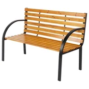Northix Vrtna klop iz lesa in kovine, 122x51x83,5 cm