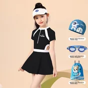 Youyou Set Kupaci kostim za devojcice, 4 dela, Crni