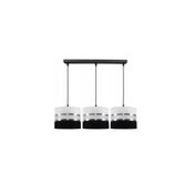Luster na sajli CORAL 3xE27/60W/230V crno-bela
