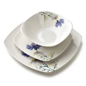 Mondex Jedilni servis porcelan Mondex Lea Cornflower 16,5/18/24 cm belo-modri 18-delni, (5000226025)