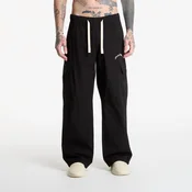 Hlače Palm Angels Curved Logo Loose Cargo Pants Black/ Off White S