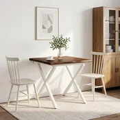 vidaXL Jedilna miza z naravno robom 60 x 55 x 75 cm