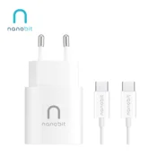 Kucni punjac Nanobit NB102 25W sa kablom Type-C na Type C 1m