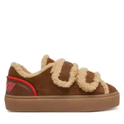 Superge Inuikii Lila Shearling Low Velcro 1001.001.0561.150 Rjava