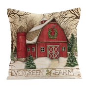 Božična prevleka za blazino EVERGREEN FARM 45x45 cm, barvna