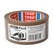 Tesa SOLVENT Samolepilni pakirni trak širok rjav 66 m x 48 mm