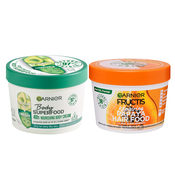 GARNIER Body Superfood Krema za telo Avocado 380ml + GARNIER Fructis Hair Food Maska za kosu Papaya 390ml