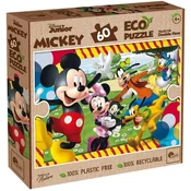 Miki Miška in prijatelji 2 v 1 60-delni Eco puzzle in pobarvanka 70x50 cm – Lisciani