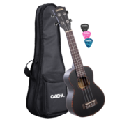 Sopranski ukulele Mahogany Black Premium Series Cascha