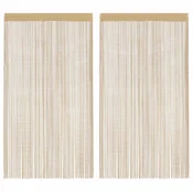 Vidaxl Zavese iz nitk 2 kosa 140x250 cm bež barve