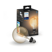 LED Zatemnitvena žarnica Philips HUE WHITE FILAMENT G125 E27/7W/230V 2100K