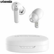 URBANISTA SEOUL brezžične slušalke, bluetooth 5.2, TWS, do 32 ur predvajanja, upravljanje na dotik, brezžično polnjenje, nizka zakasnitev, bele (Pearl White)