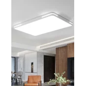 Huipujinggong Plafonska lampa LED, 90×60 cm, 108 W, Trobojna, Bela