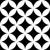 District Circles Black 20x20
