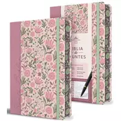 Biblia de Apuntes Rvr 1960 Tapa Dura, Rosada Con Flores / Spanish Journalling Bible Rvr 1960 Hardcover Pink with Flowers
