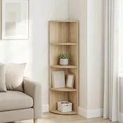 vidaXL Kotna polica 4 ravni 31,5 x 31 x 130 cm Inženirski les