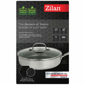 Zilan Ponev s steklenim pokrovom, 26 cm, troslojna posoda - ZLN9679