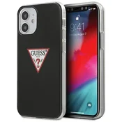 Guess Trikotni logotip Guess - Ohišje za iPhone 12 Mini (črno)