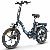 Samebike SAMEBIKE CY20: 350W motor, 20-palčne pnevmatike, hibridno električno zložljivo mestno kolo z 36V litij-ionsko baterijo in okvirjem iz visokoogljikovega jekla Deep Blue, (21124170)