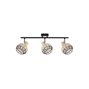 Reflektor TAJGA 3xE14/40W/230V ratan/črna