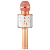 1 to 3 MAJESTICLINE KAROKE MIKROFON BLUETOOTH POVEZAVA ROZA