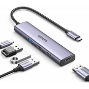 UGREEN CM478 hub USB-C to HDMI, USB-A 3.0, 2xUSB-A 2.0, PD