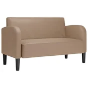 Vidaxl Loveseat kavč kapučino barve 110 cm umetno usnje