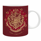 AbyStyle Keramični lonček Harry Potter 320 ml - X-MAS Hogwarts rdeča