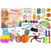 shumee Velikonočne igrače Fidget Toys Pop It Squishy proti stresu, komplet 42 kosov