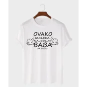 MAFIMI Ženska majica Ovako izgleda najbolja baka, Bela