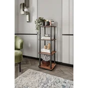HANAH HOME Polica za knjige Bookcase 4 Tiers Square Walnut