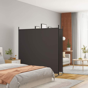 Sobna pregrada s 2 panela smeda 348 x 180 cm od tkanine